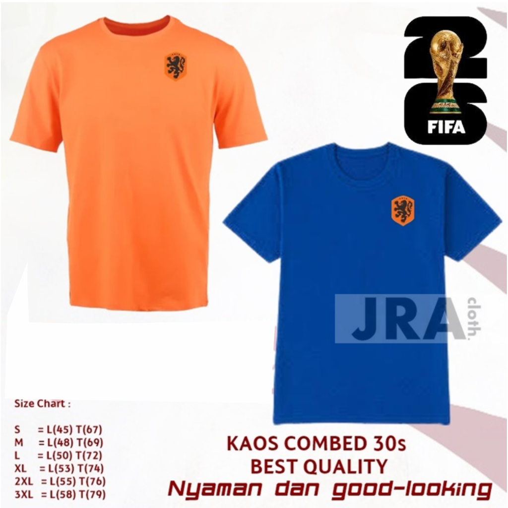 KAOS BAJU SHIRT TIMNAS HOLLAND BELANDA HOME AWAY WORLD CUP 2026