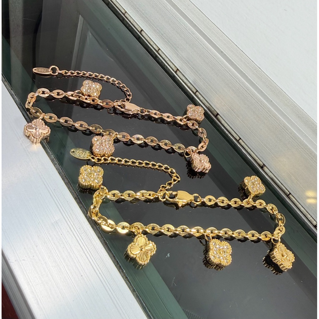 gelang titanium, gelang clover , gelang bunga mata ,gelang mata ,gelang dewasa