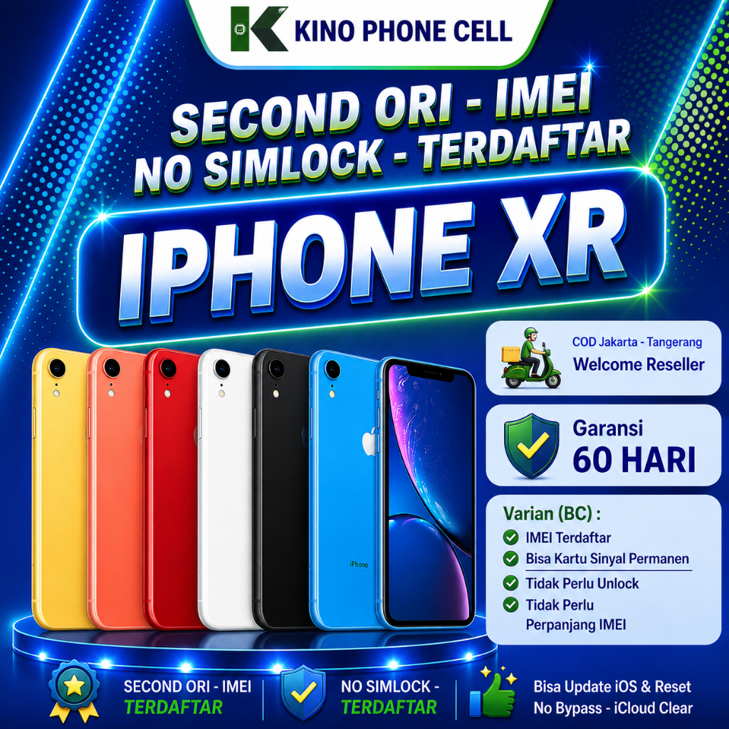 BC IPHONE XR Second Beacukai BC Bekas 64GB 128GB 256GB AFT kinophonecell
