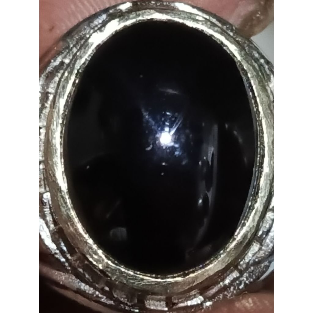 batu asli alam Yaman Wulung Mulus ikat alpaka krum no 8 mirip perak rapih