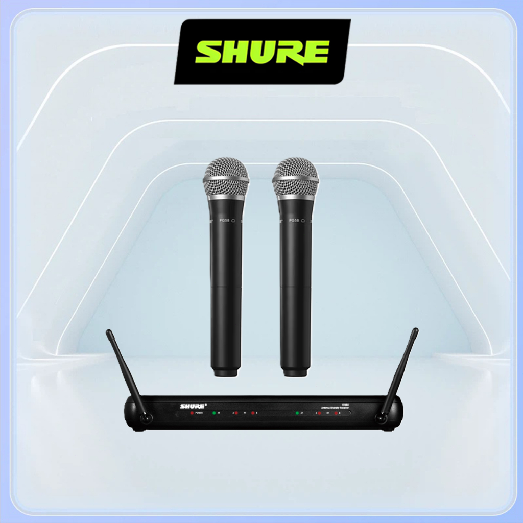 Transmitter Mikrofon Shure SVX288/PG58 / SVX288PG58 Sistem Nirkabel Dua Suara