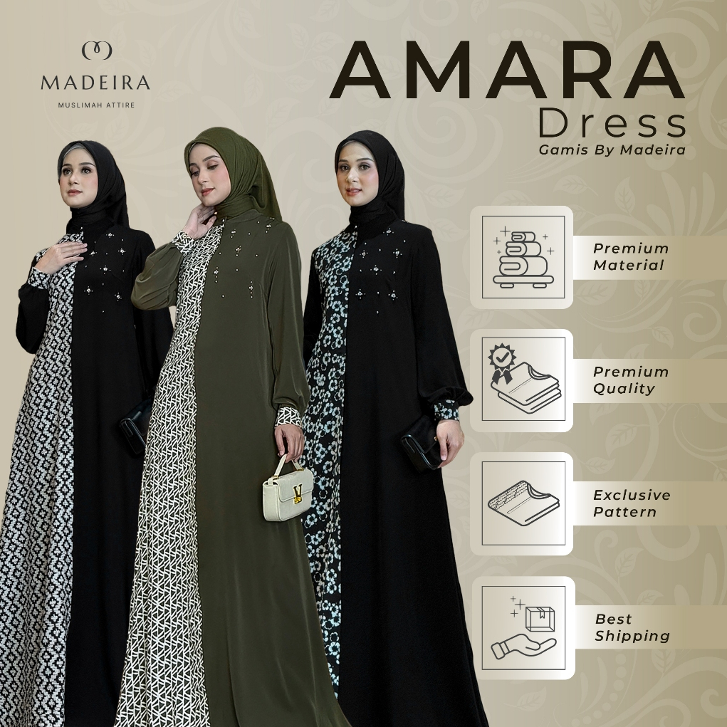 Gamis Elegan - Madeira - Amara Dress