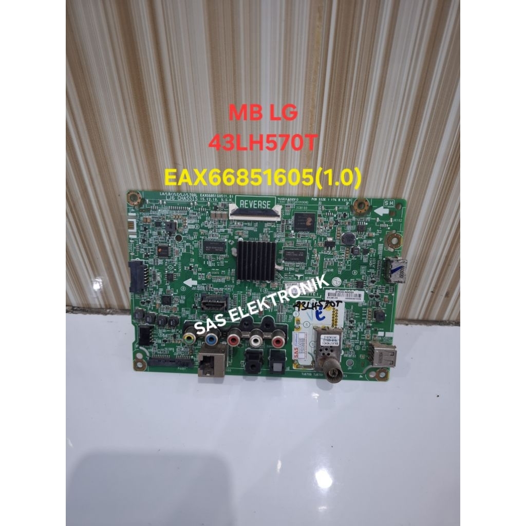 MB BOARD MOTHERBOARD MAINBOARD PSU POWER SUPPLY REGULATOR TV LED LG 43 INCH 43LH570T 43LH570 T EAX66