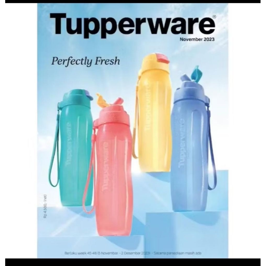 Eco botol Tupperware with straw dengan sedotan