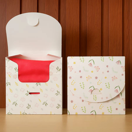 Box Packaging Hijab Motif Flower