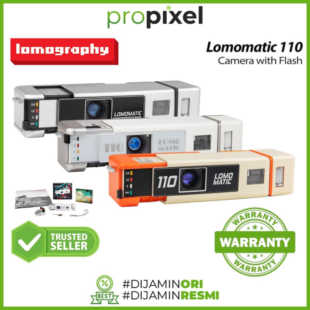 Lomography Lomomatic 110 Camera with Flash Lomo matic 110 Kamera Lomography Garansi Resmi