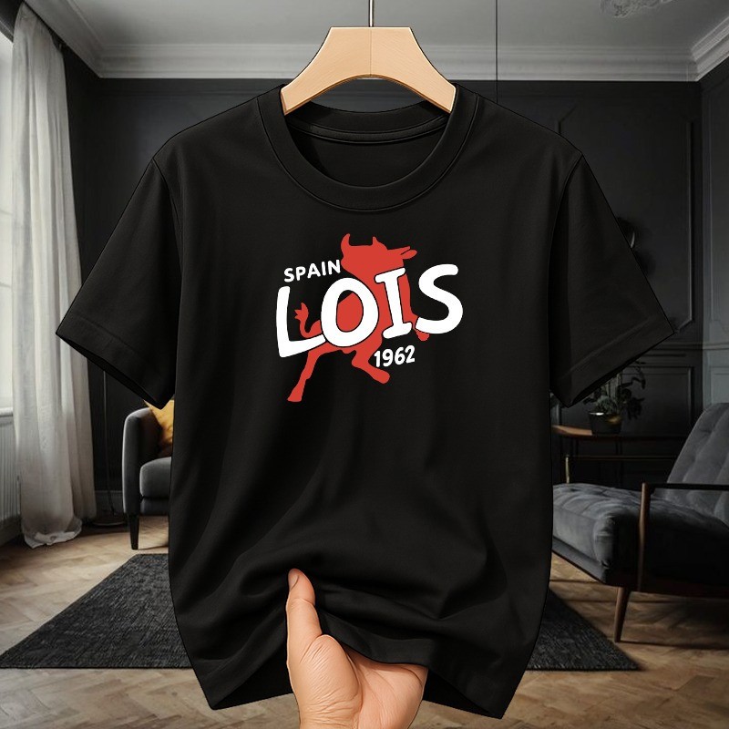 Grand Outlet COD Kaos merek tren pria | Kaos unisex | Putih/Hitam | Dingin dan bernapas | Kaos lenga