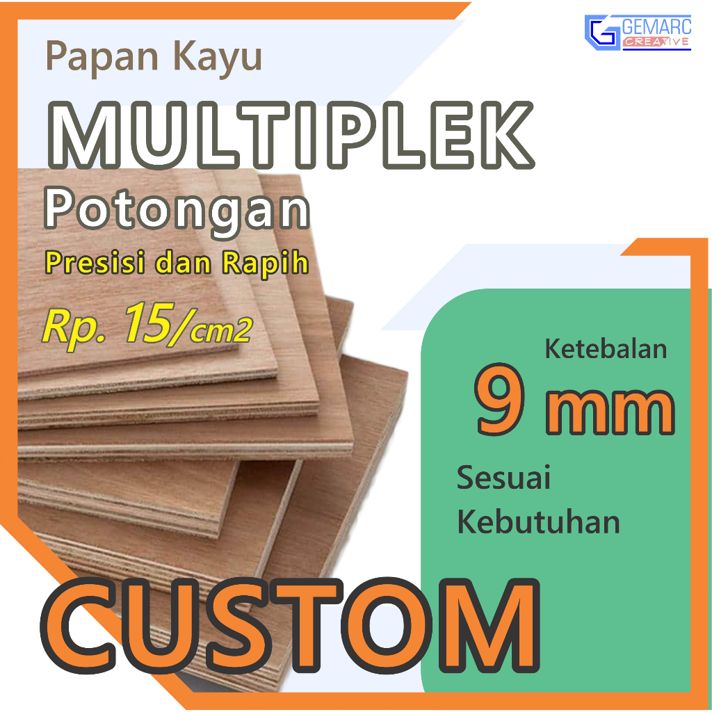 KAYU MULTIPLEK 9mm CUSTOM