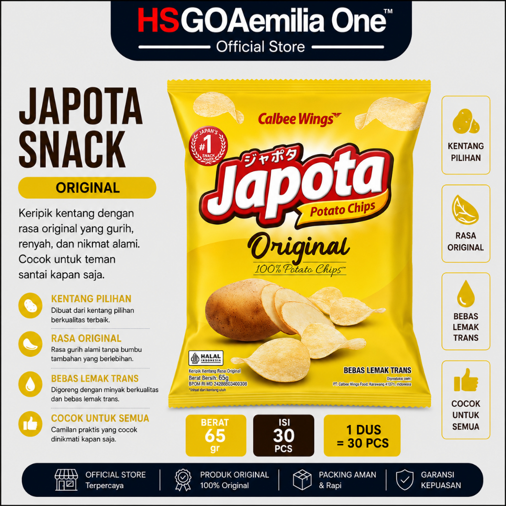 JAPOTA Snack Original 65 gr - Isi 30 pcs 1 dus