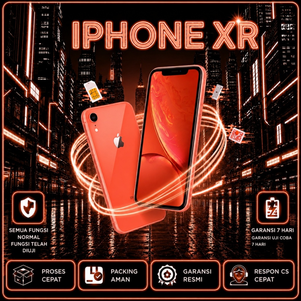 iPhone XR 128GB White - Second Hand, Mulus, Fullset Ori