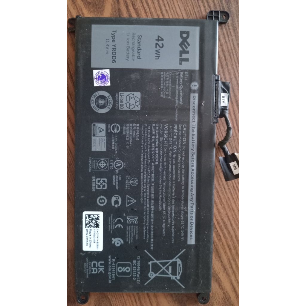 jual batre laptop dell latitide 3400