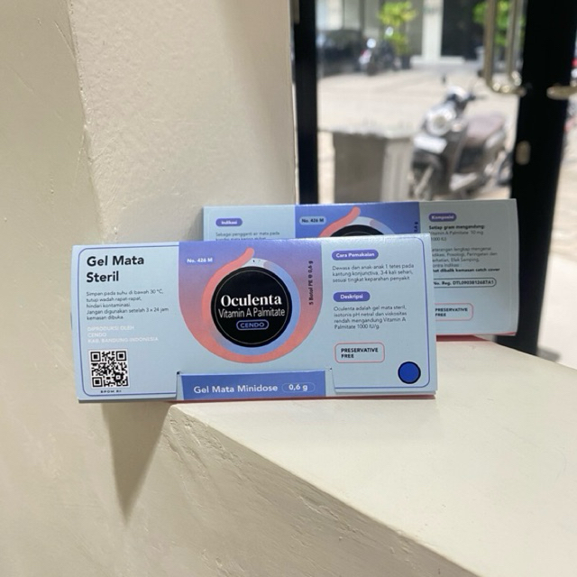 Oculenta Vitamin A Palmitate Gel Mata Steril Minidose 0,6 g (5 Tube) – Gel Mata untuk Mata Kering & 