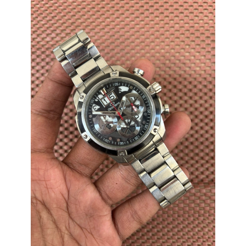 Jam Tangan Christ Verra Chronograph Original Fashion Man Stainless steel Original