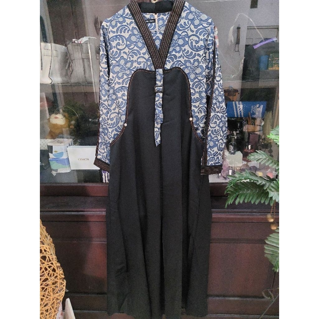 Gamis Hanbok korea jetblack mix krespo