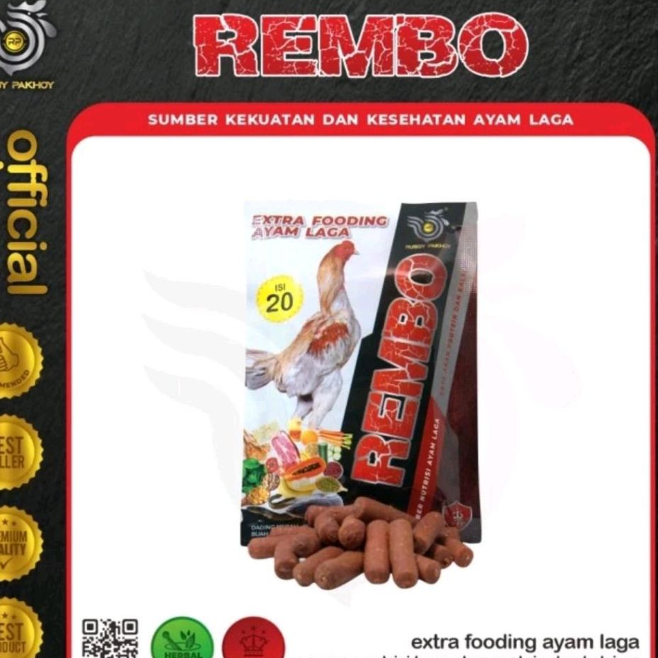 REMBO EXTRA FOODING AYAM LAGA RUBBY PAKHOY SUMBER NUTRISI PROTEIN KALSIUM KESEHATAN AYAM LAGA