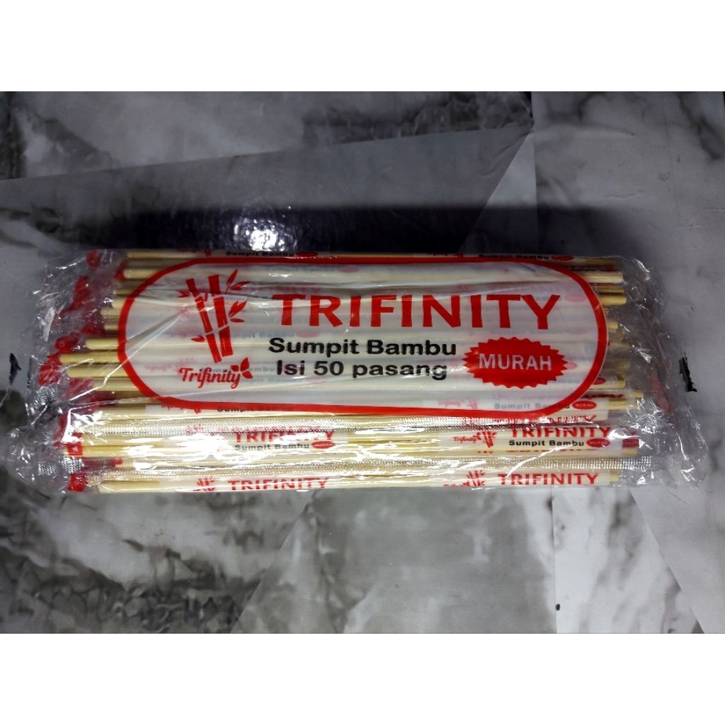 Sumpit bambu Trifinity (50pasang )
