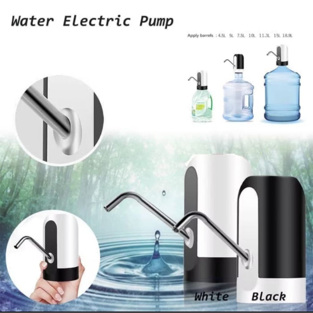 Pompa Galon Elektrik Otomatis 4W Dispenser Air Minum Galon USB Charge SX-201