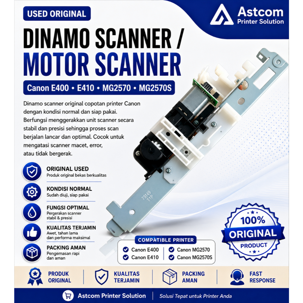 Dinamo Scanner Canon E400 E410 MG2570 MG2570S Original Bekas Normal Motor Scanner Carriage Unit