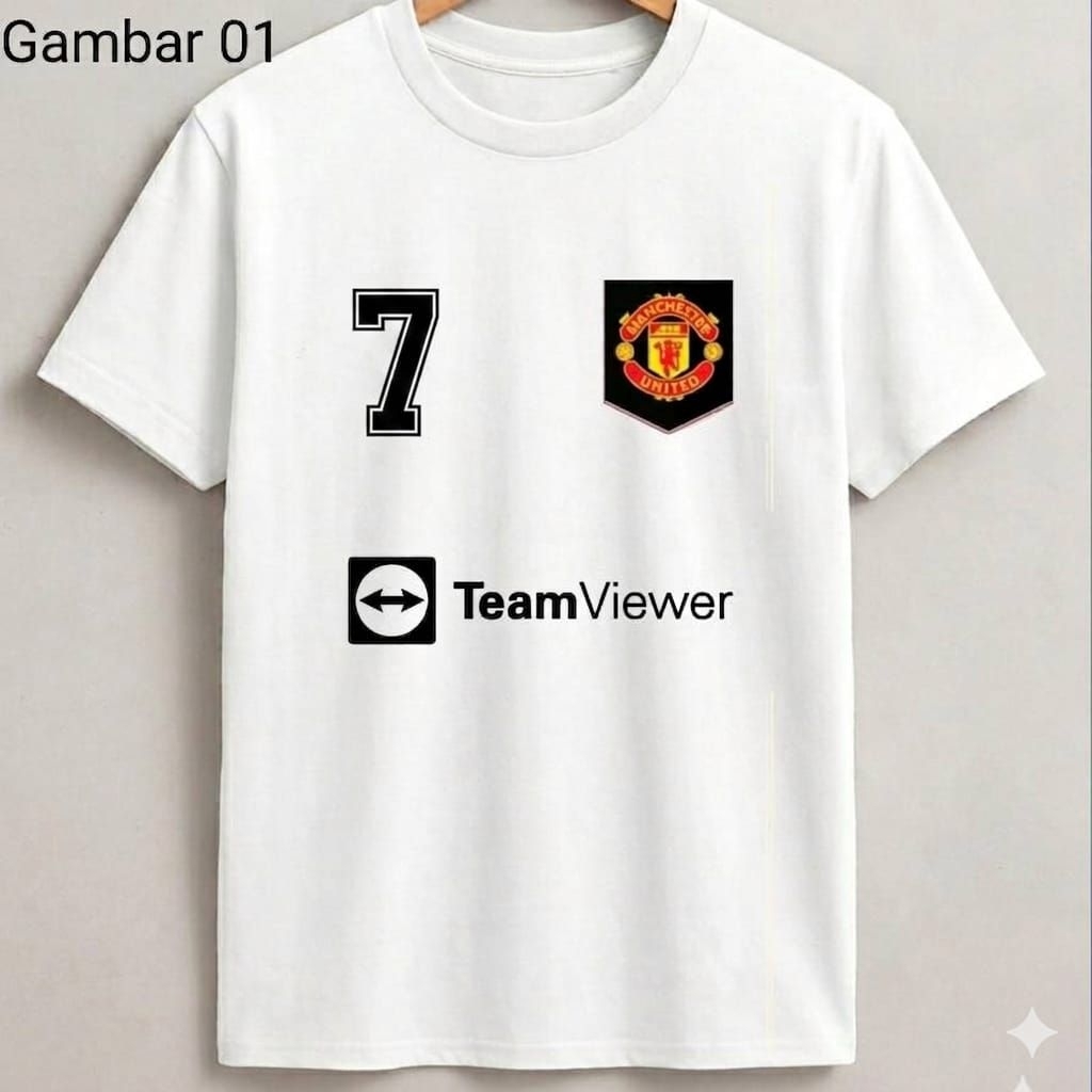 Baju Kaos Wanita Pria Jumbo Distro Bola Mu Team Viewer