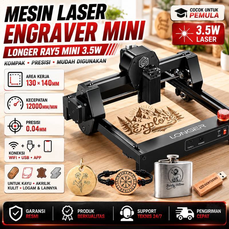 LONGER RAY5 Mini Mesin Laser Cutting 3.5W Laser Engraver Portable