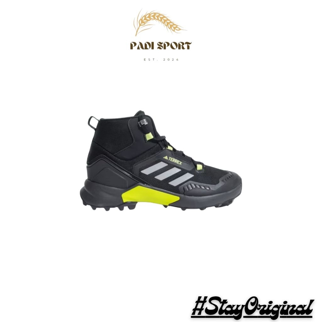 ADIDAS TERREX FAST ROCKER M BLACK/SOLAR SLIME/MATTE SILVER (JK3840) - SEPATU HIKING TRAIL RUN TRACKI