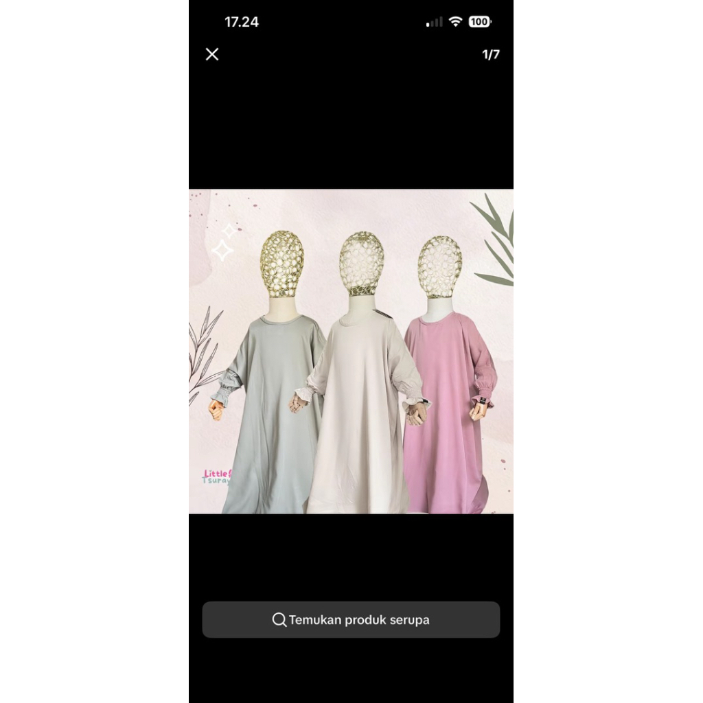preloved gamis little tsuraya brown