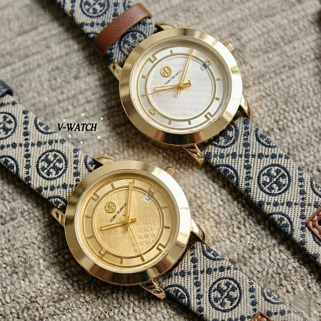 New Style  [Harga Promo] Jam Tangan Original Tory Burch Wanita Tanggal Tali Kulit Terbaru
