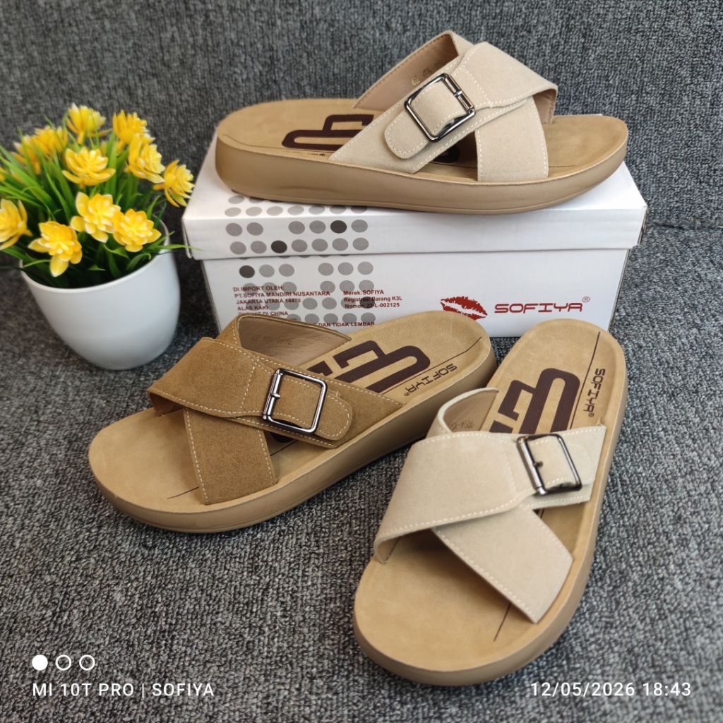 [BISA COD] SOFIYA ORI 9094 10A SANDAL WANITA IMPORT / SENDAL WEDGES / SANDAL WEDGE 3CM