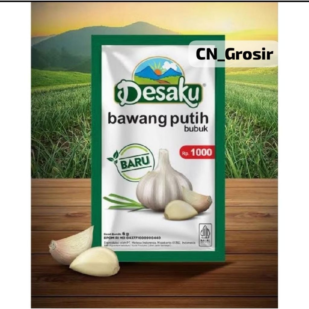 12Sachet Desaku Bumbu Bubuk Sachet Praktis Bawang Putih Bubuk