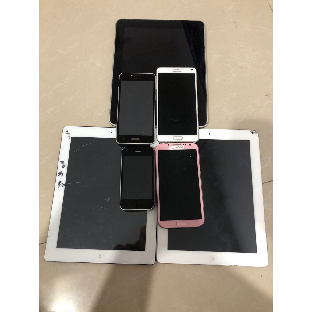 7 unit hp samsung/iphone/ipad minusan borongan
