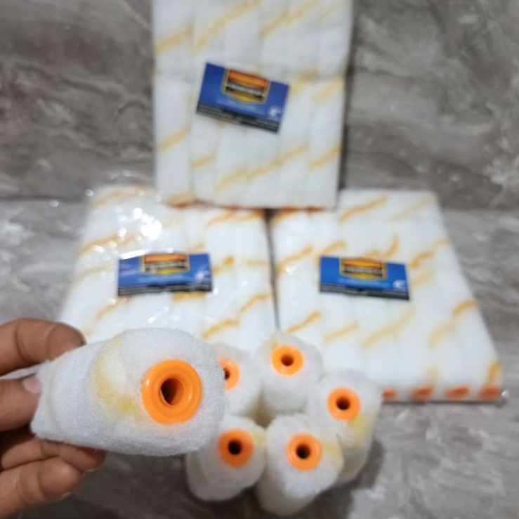 (Grosir 6/12pcs) Isi Reffil Bulu Kuas Roll 4" Murah | Kuas Roll Kapal 4" | Kuas Roll Cat Minyak