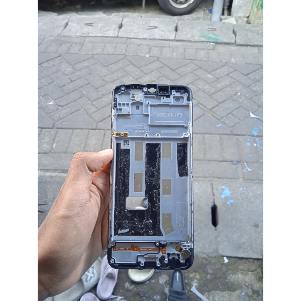 FRAME ORIGINAL BEKAS OPPO A15 A15S A16K 2020 BLACK CASE Casing Tengah Tulang Original Copotan