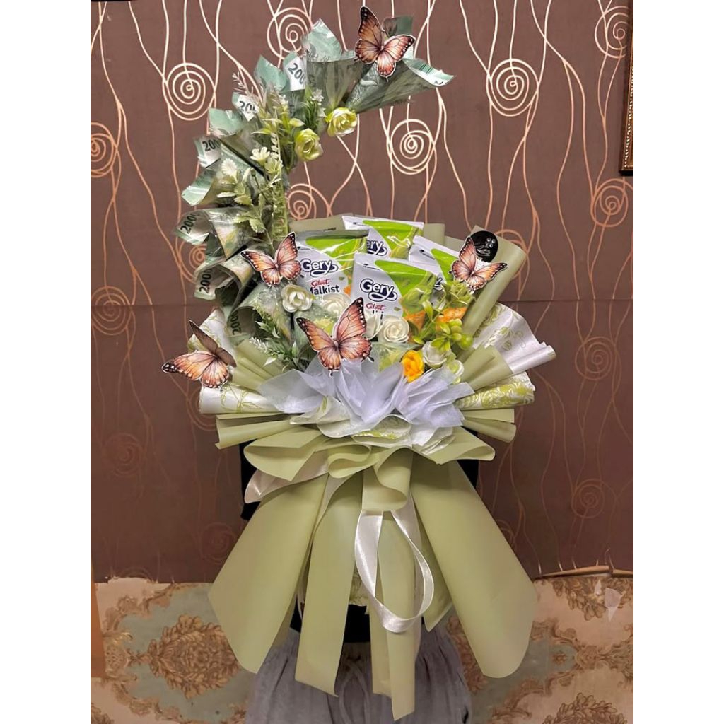 Buket boneka bulan sabit/buket bulan sabit/buket hadiah/wisuda