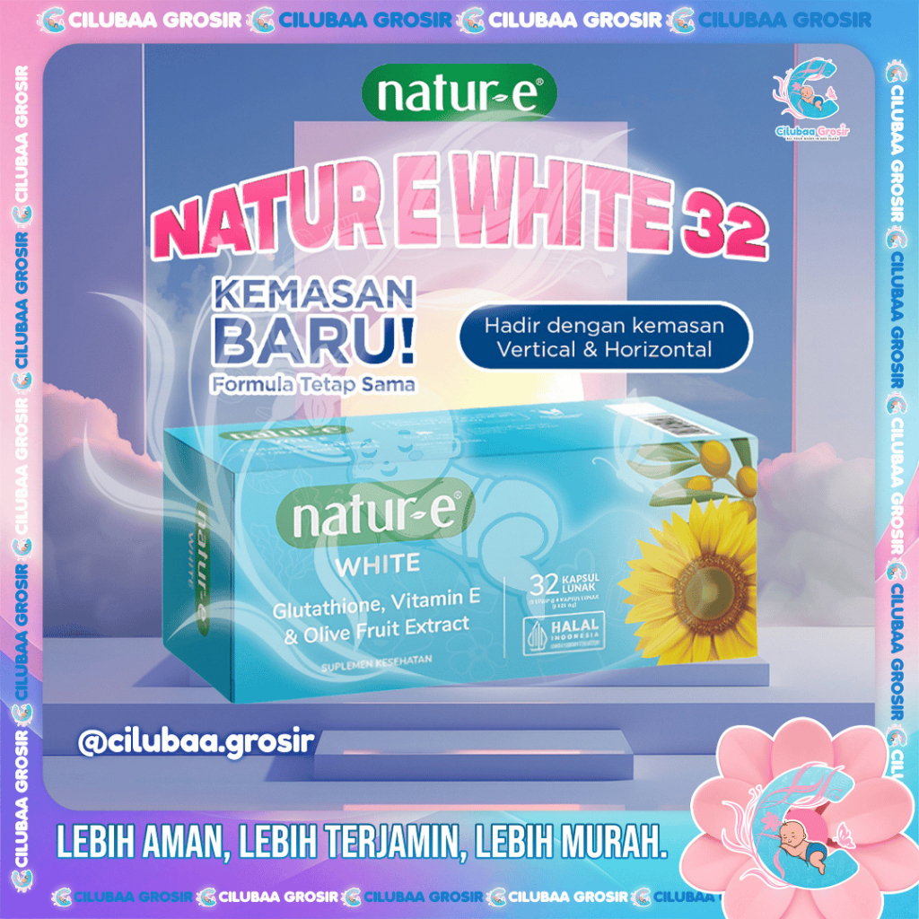 Natur-E White 32s Glutathione Soft Capsule suplemen || vitamin || vitamine || Kapsul Putih Biru