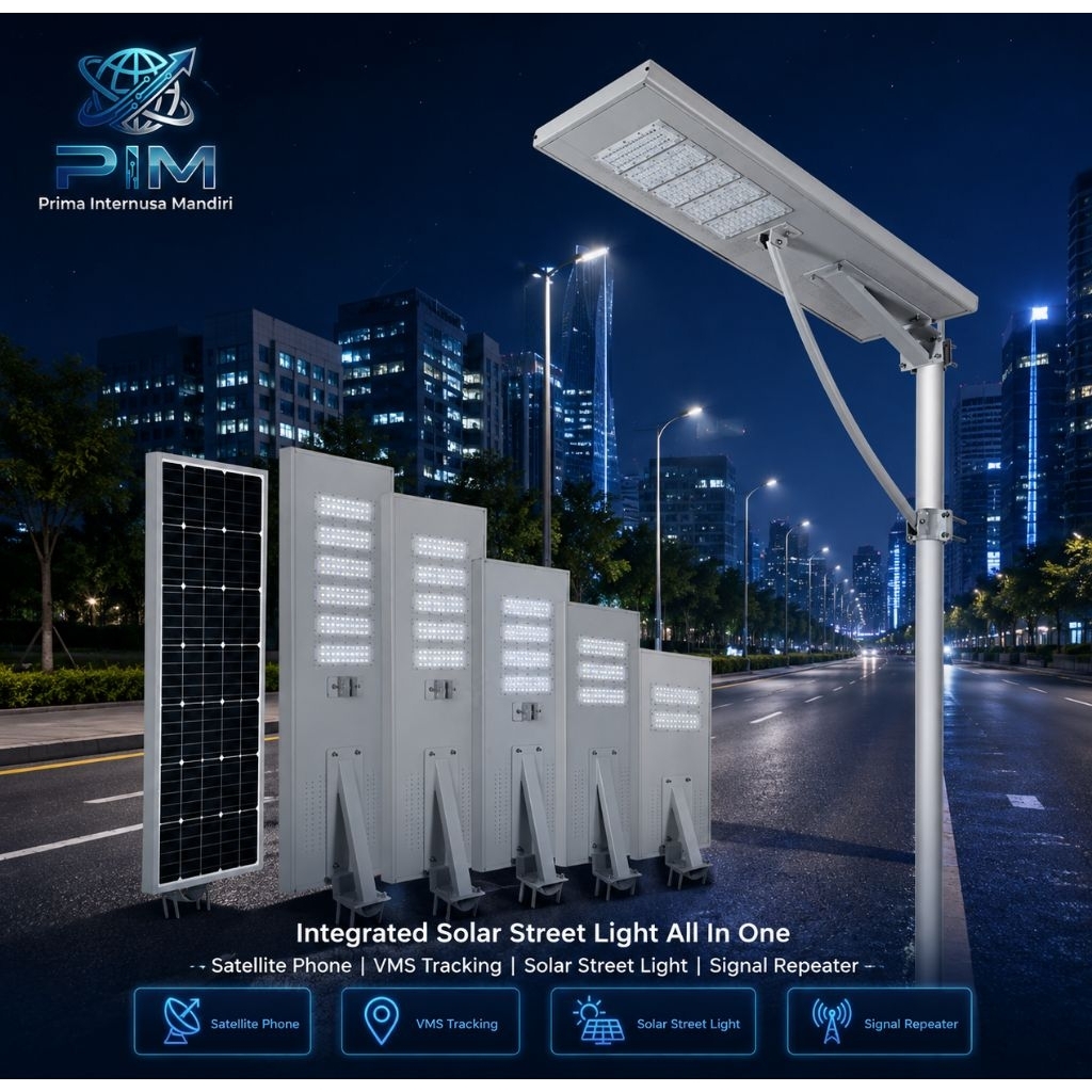 LAMPU PJU TENAGA SURYA (PJUTS) ALL IN ONE 60W IC - AIOM60