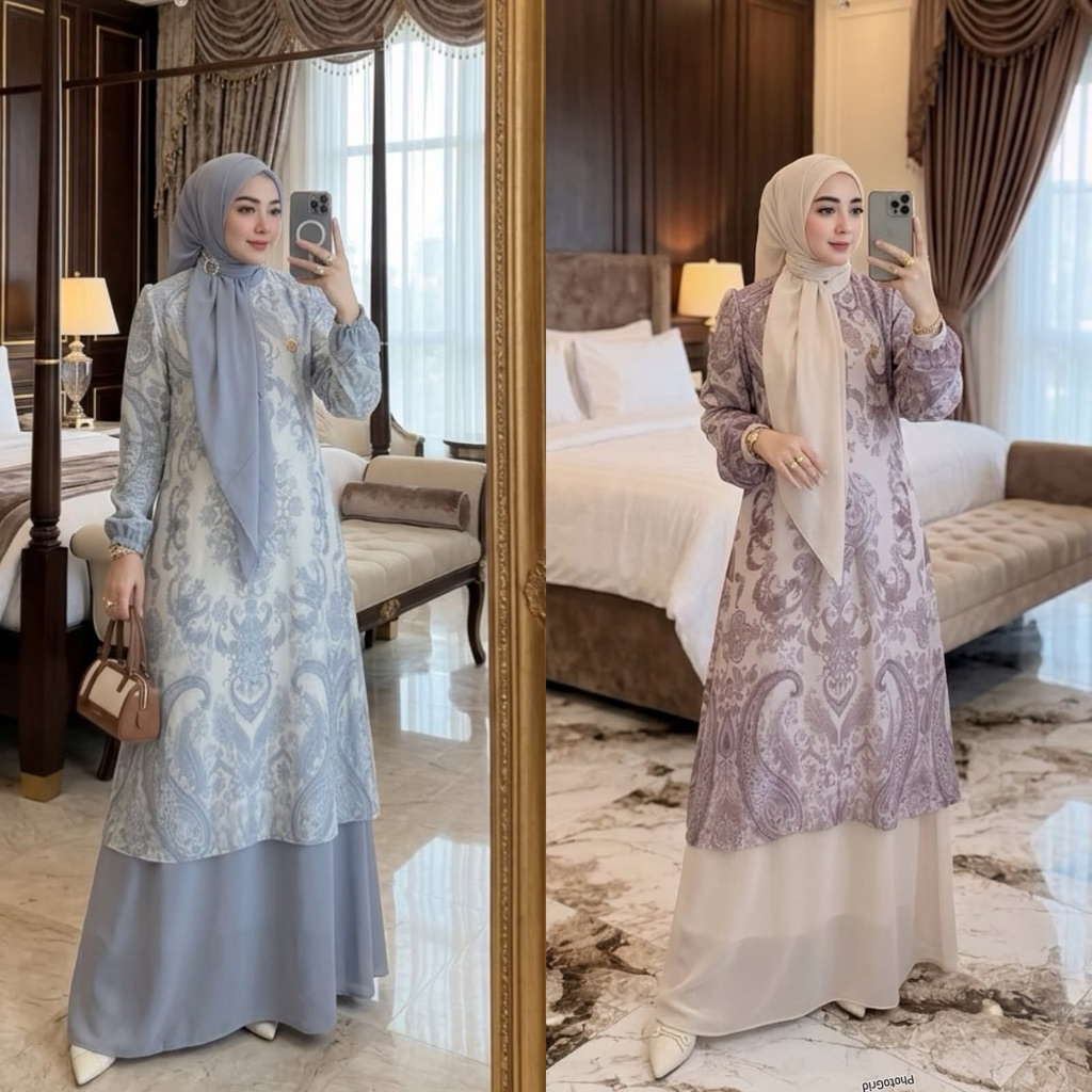 TIRANI B ELSYFA / ELNAURA MELAYU GAMIS SET SEGI 4 / SAYYARA / NIKITA / AMELIA / SAMIRA GAMIS SET HIJ