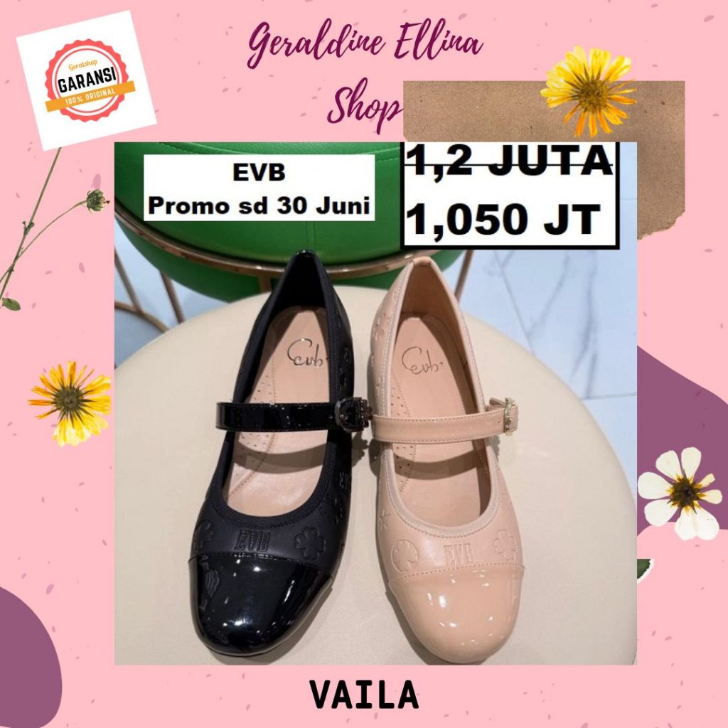 EVB flatshoes wanita VAILA Flatshoes ORIGINAL