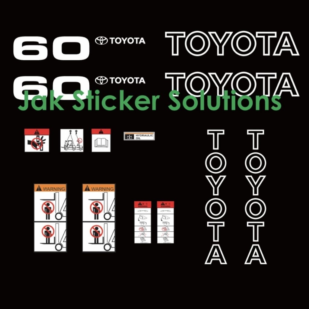 Stiker Forklift Toyota 60 Decal Sticker