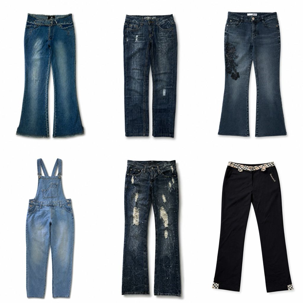 LOWRISE CUTBRAY BOOTCUT Y2K JEANS