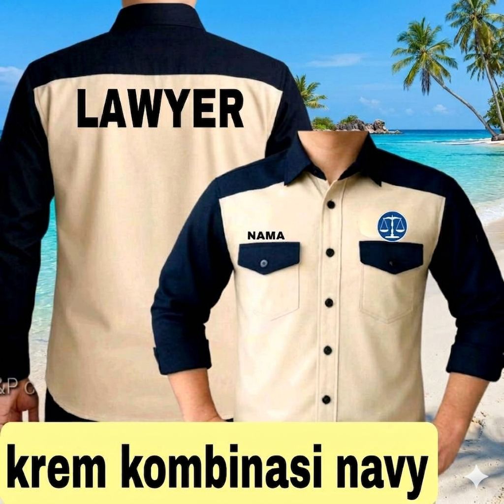 terbaru kemeja kombinasi kemeja lawyer  pdh lawyer pdl lawyer