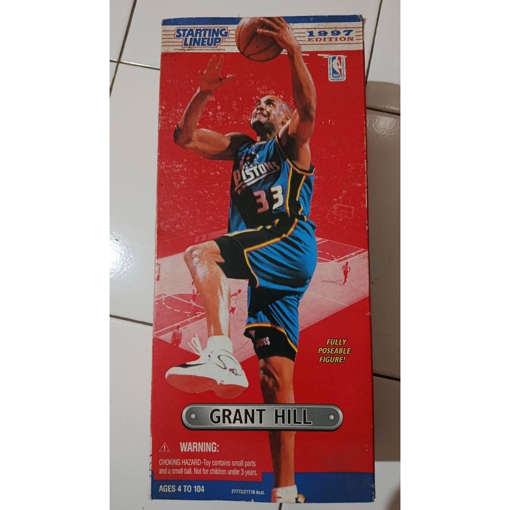 Starting Lineup Grant Hill Detroit pistons figure 12" 1997 edition fullset