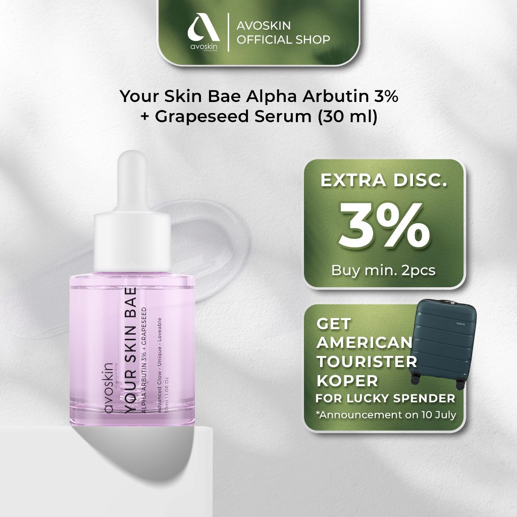 Serum Avoskin Your Skin Bae Alpha Arbutin 30ml-Samarkan Bekas Jerawat, Mencerahkan dan Samarkan Pori