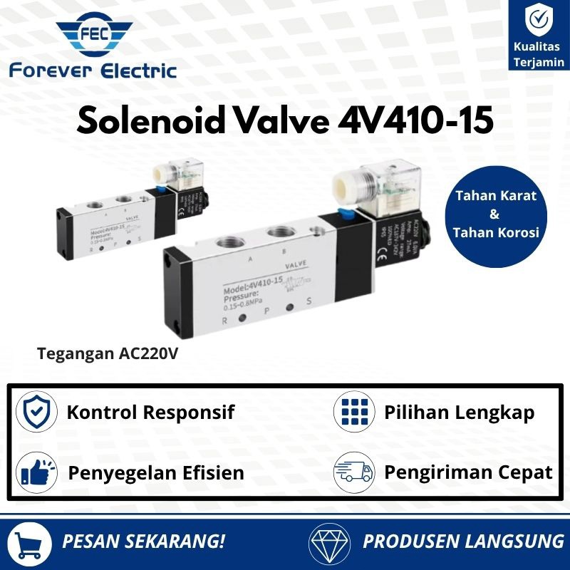 Solenoid Valve 4V410-15 AC220-5V Solenoid 4V410-15 DC24-5V
