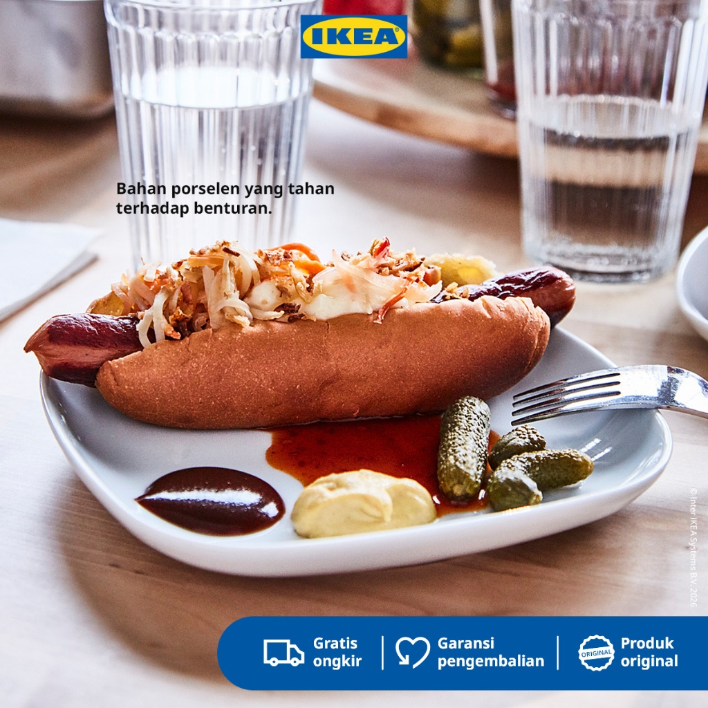 IKEA VARDERA Piring Makan Putih Aesthetic