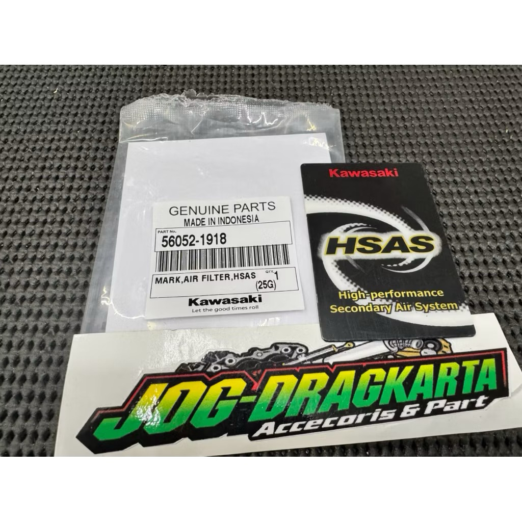 STICKER STIKER LABEL TABUNG KOTAK HSAS NINJA R SS RR NEW OLD ZX CBU 150 MARK AIR FILTER HSAS 56052-1