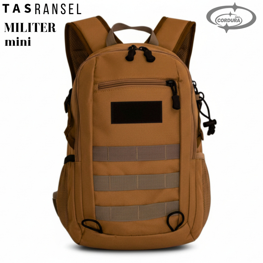 CORDURA - Tas Ransel Mini Militer Pria 12L Outdoor Camping Dan Solo Hiking Waterresistant
