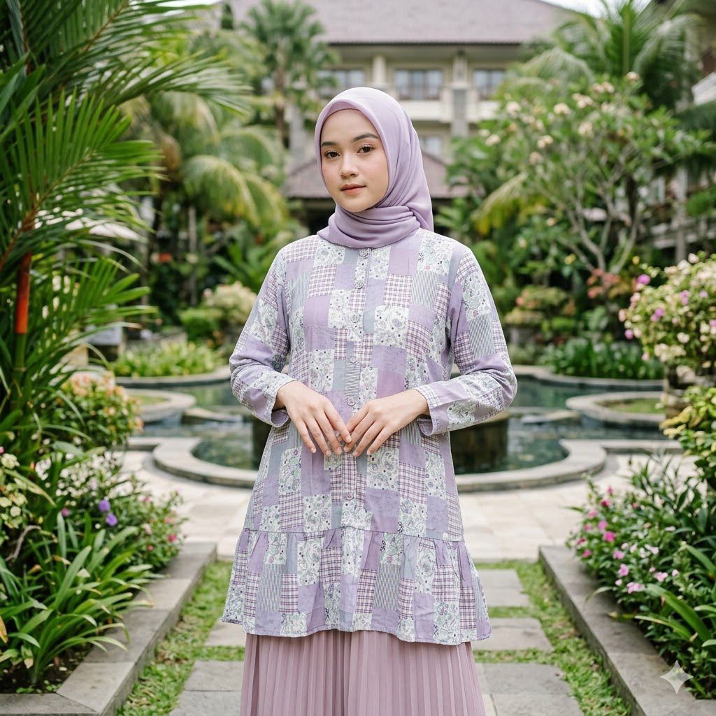 Atasan Kemeja Tunik Santri Putri katun jepang by BWI88