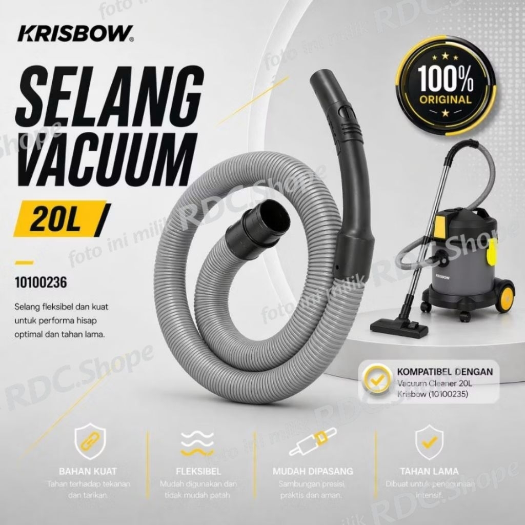 Selang Wet & Dry Vacuum Cleaner 20L krisbow Original / Hose Vacuum Cleaner Krisbow / Selang Vacuum C