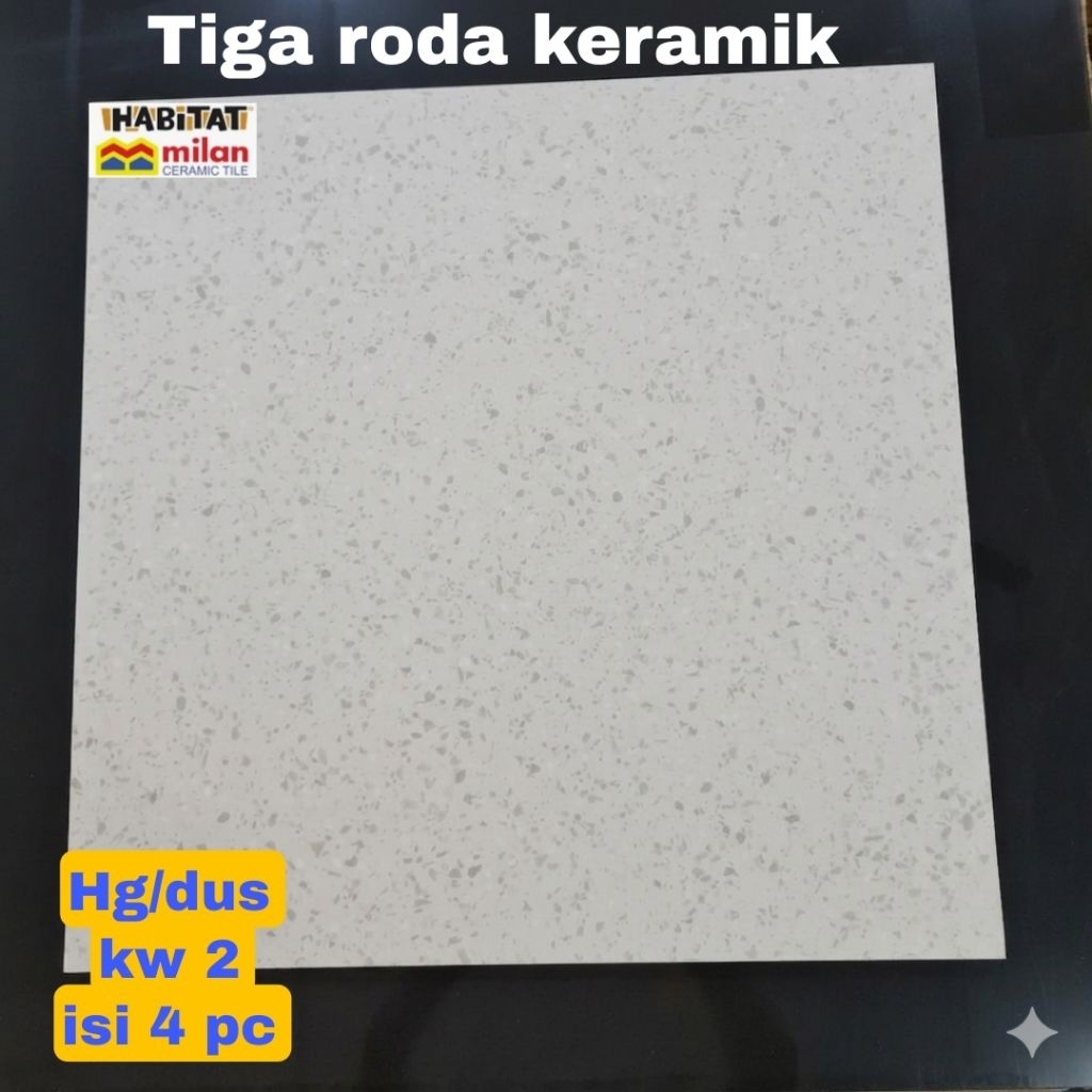 keramik lantai 60x60 habitat carilo bianco kw2/keramik motif teraso/keramik putih teraso/keramik mat