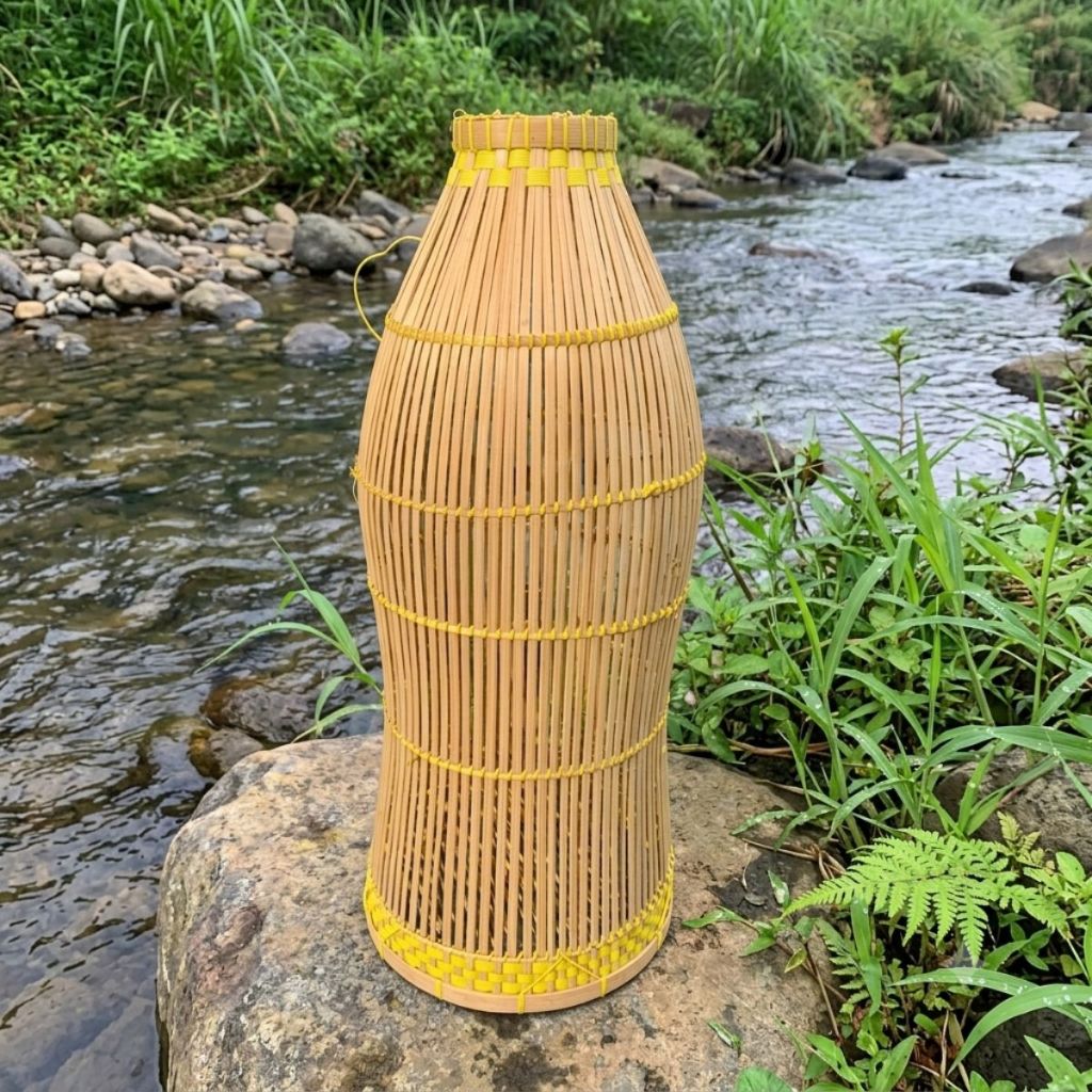 Bubu Sosog Perangkap Ikan Tradisional Dari Bambu / Perangkap Ikan Bambu